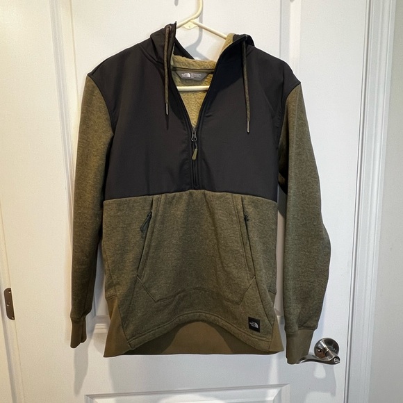 North Face Women’s Tech Sherpa Pullover Olive Green Size Medium - Picture 6 of 10